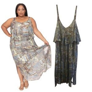 Swak Marcy Metallic Dress with Halographic Sparkle Size 6X